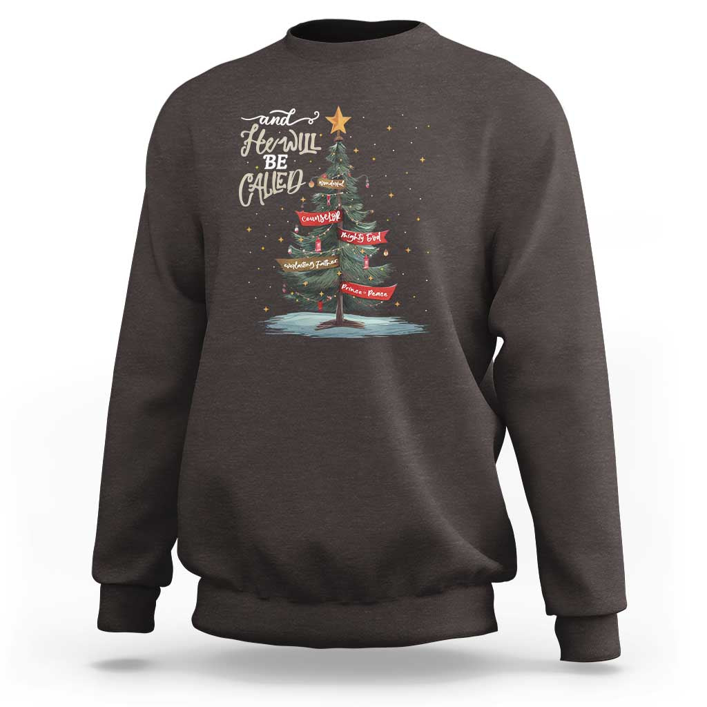 Xmas Christian Sweatshirt He Will Be Called Wonderful Counselor - Wonder Print Shop
