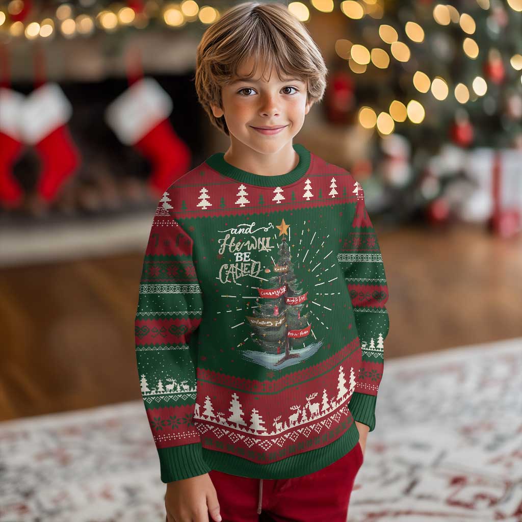 Christian Xmas Ugly Christmas Sweater He Will Be Called Wonderful Counselor - Wonder Print Shop