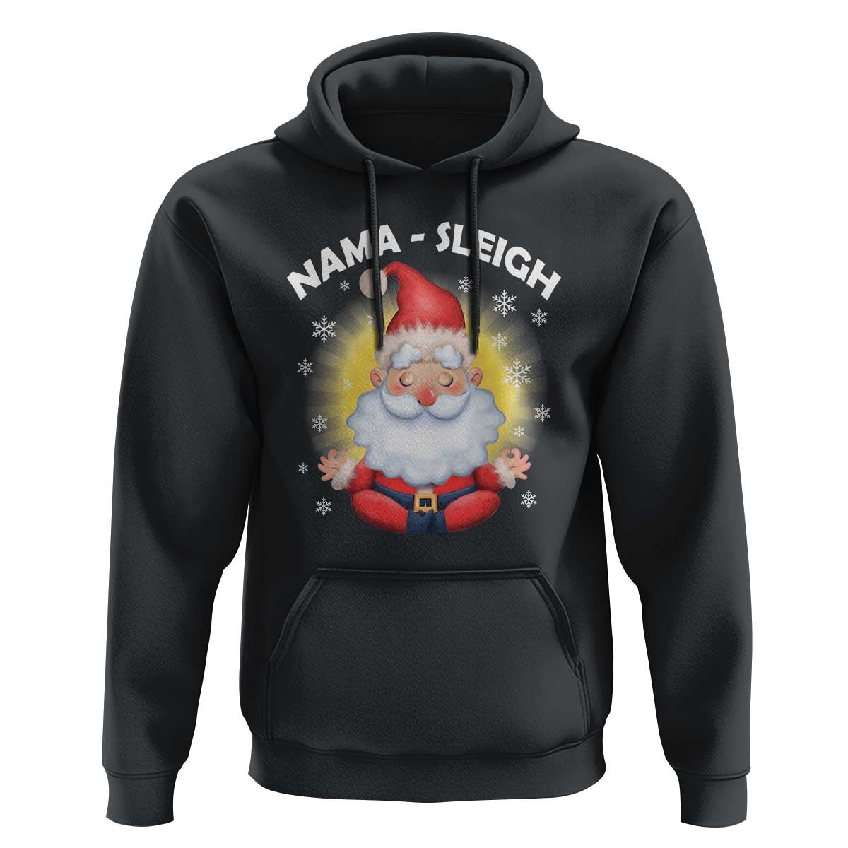 Christmas Yoga Hoodie Nama Sleigh Cute Santa