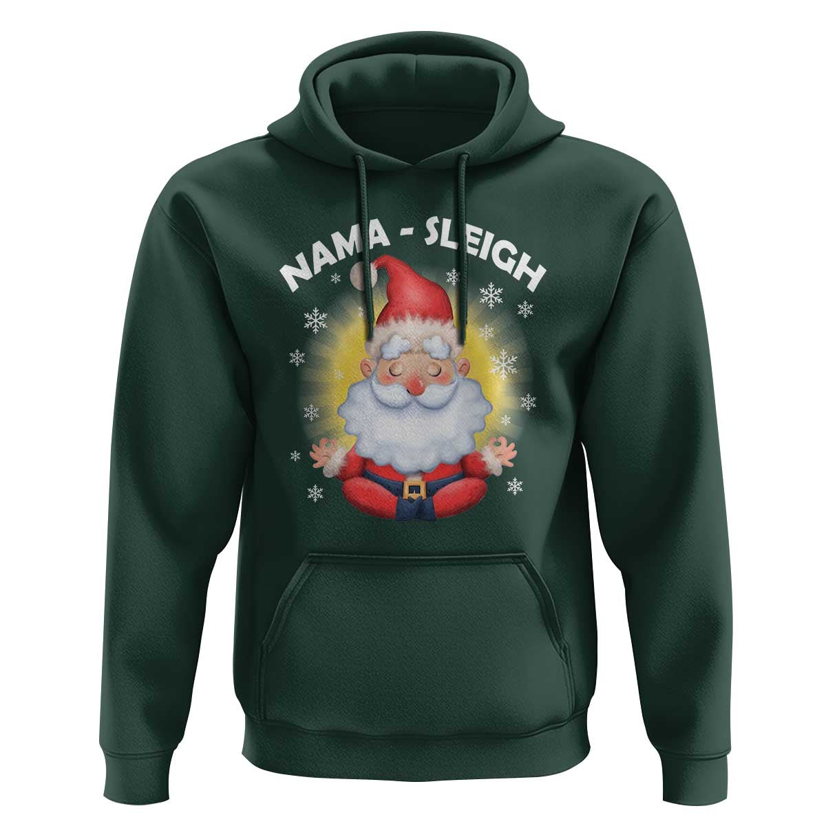 Christmas Yoga Hoodie Nama Sleigh Cute Santa