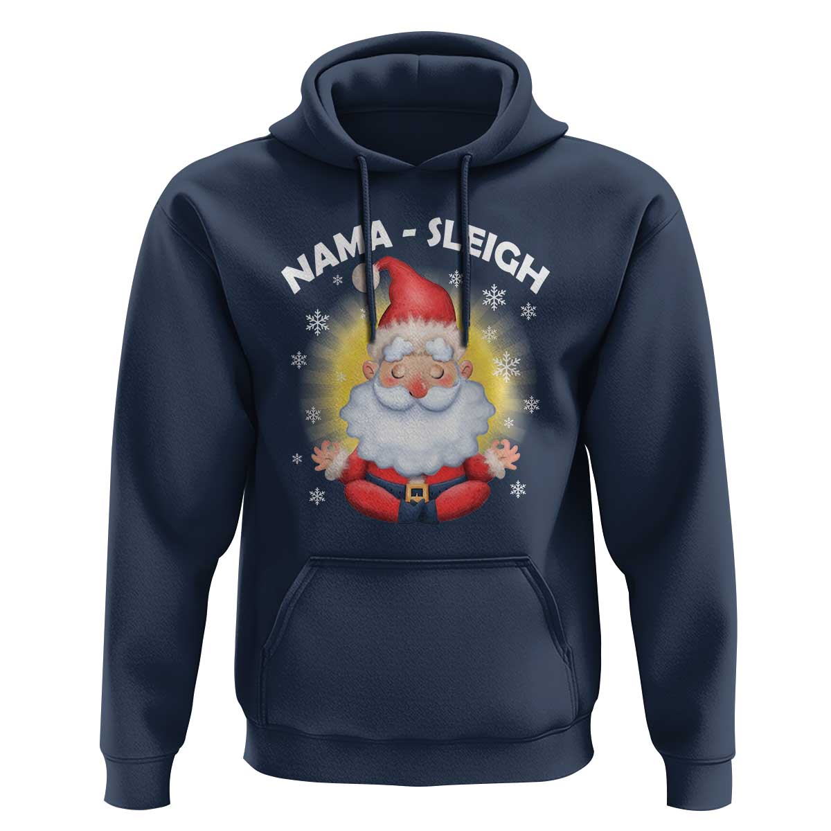 Christmas Yoga Hoodie Nama Sleigh Cute Santa