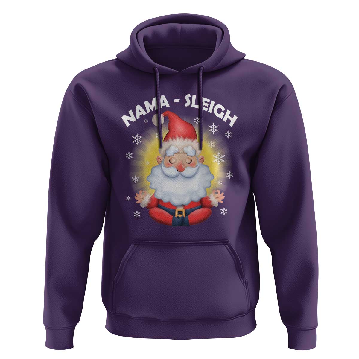 Christmas Yoga Hoodie Nama Sleigh Cute Santa