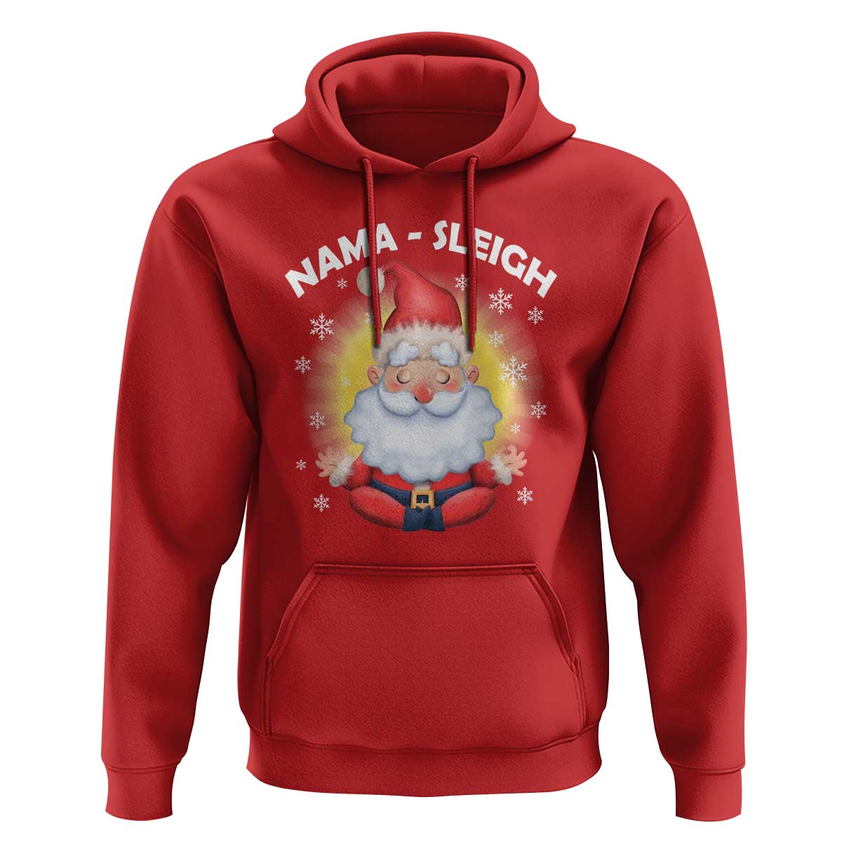 Christmas Yoga Hoodie Nama Sleigh Cute Santa