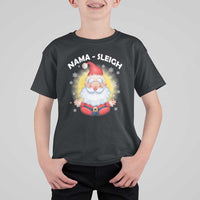 Christmas Yoga T Shirt For Kid Nama Sleigh Cute Santa - Wonder Print Shop