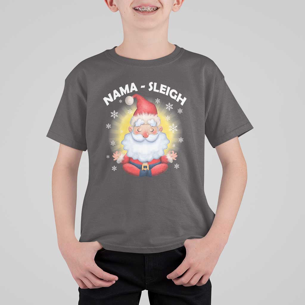 Christmas Yoga T Shirt For Kid Nama Sleigh Cute Santa - Wonder Print Shop
