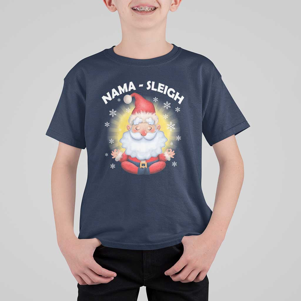 Christmas Yoga T Shirt For Kid Nama Sleigh Cute Santa - Wonder Print Shop