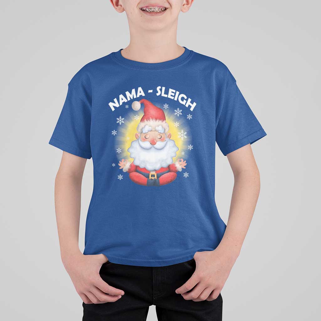 Christmas Yoga T Shirt For Kid Nama Sleigh Cute Santa - Wonder Print Shop