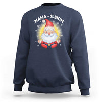 Christmas Yoga Sweatshirt Nama Sleigh Cute Santa - Wonder Print Shop
