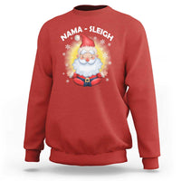 Christmas Yoga Sweatshirt Nama Sleigh Cute Santa - Wonder Print Shop