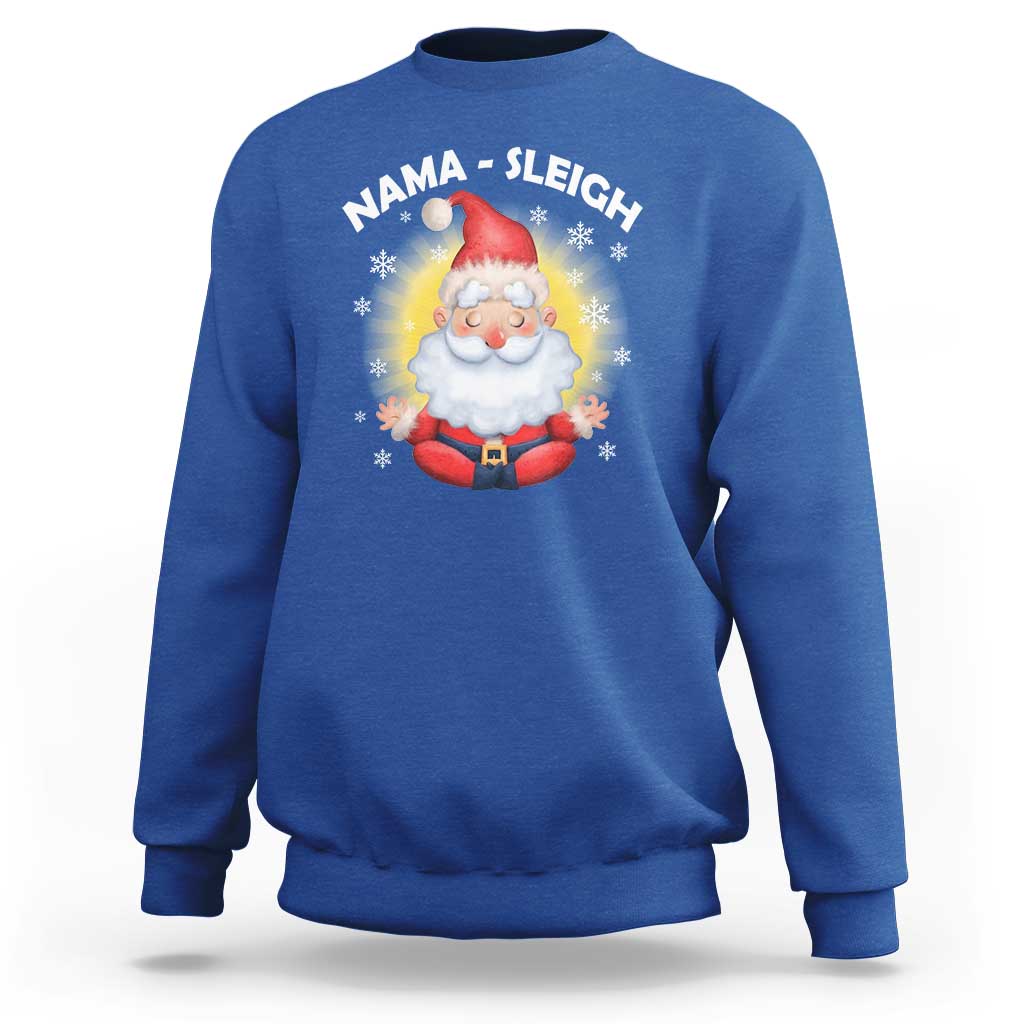 Christmas Yoga Sweatshirt Nama Sleigh Cute Santa - Wonder Print Shop
