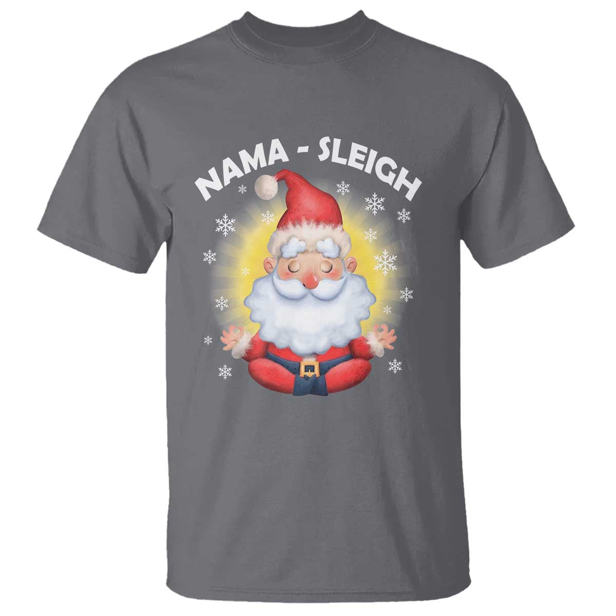 Christmas Yoga T Shirt Nama Sleigh Cute Santa - Wonder Print Shop