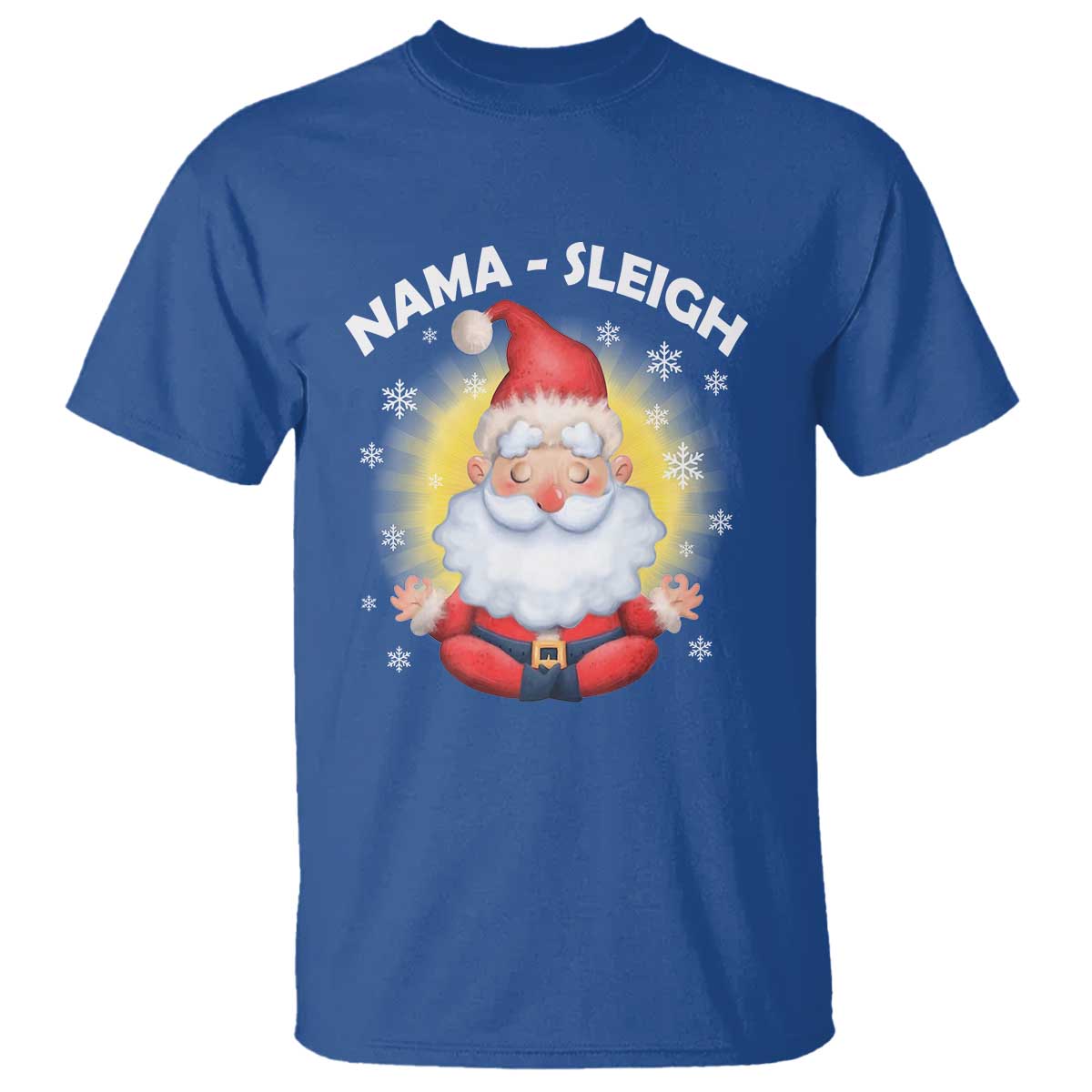 Christmas Yoga T Shirt Nama Sleigh Cute Santa - Wonder Print Shop