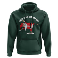 Funny Christmas Yoga Hoodie Keep Calm And Merry On