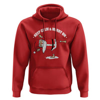 Funny Christmas Yoga Hoodie Keep Calm And Merry On