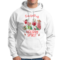 Christmas Cocktails Drinking I'm Full Of Holiday Spirit Hoodie - Wonder Print Shop