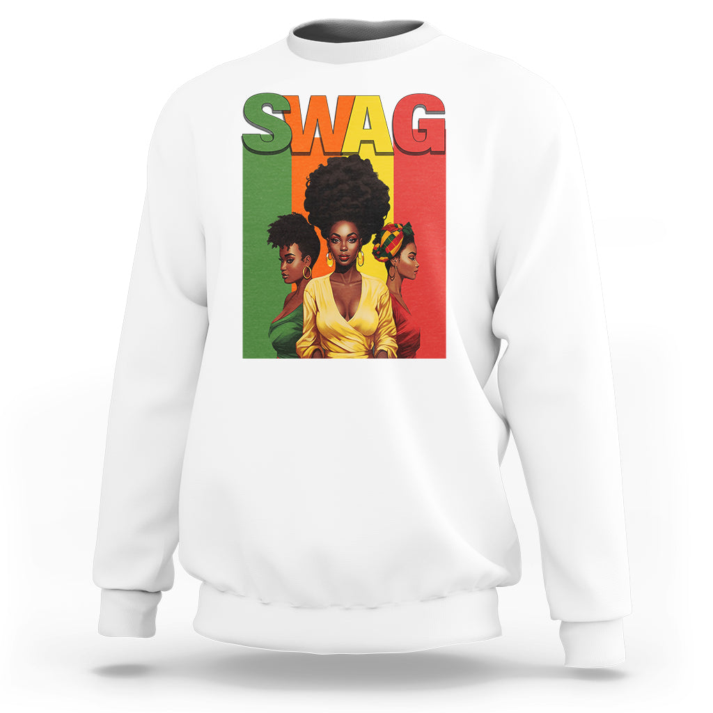 Black History Month Swag Melanin Queen Sweatshirt - Wonder Print Shop