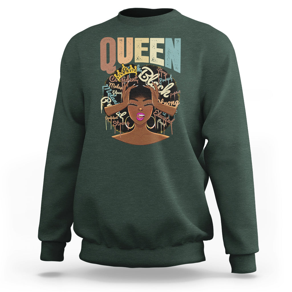 Educated Strong Black Queen African Americans Sweatshirt - Wonder Print Shop