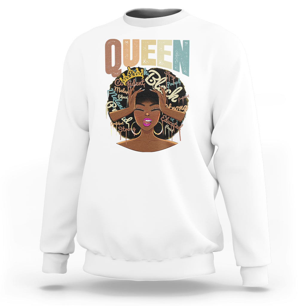 Educated Strong Black Queen African Americans Sweatshirt - Wonder Print Shop