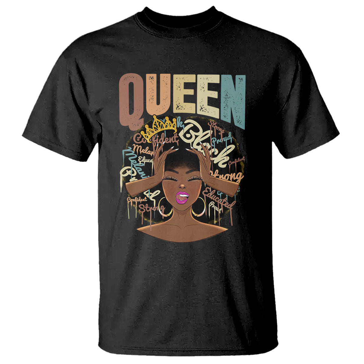 Educated Strong Black Queen African Americans T Shirt - Wonder Print Shop