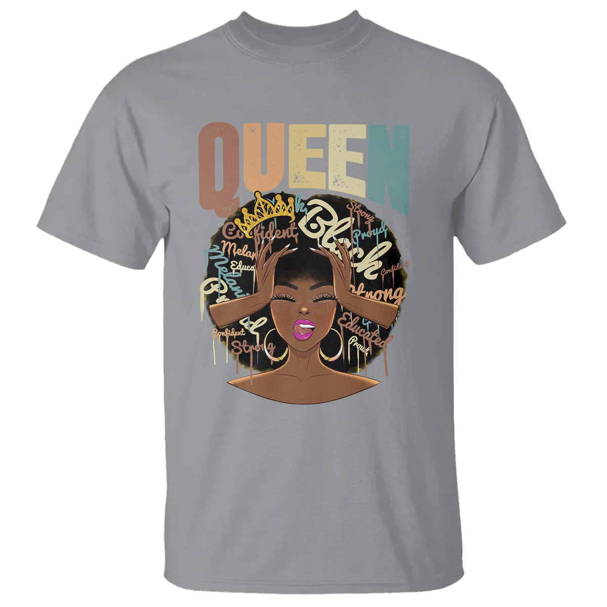 Educated Strong Black Queen African Americans T Shirt - Wonder Print Shop