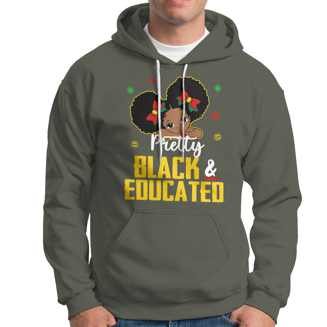 Pretty Black And Educated I Am The Strong African Queen Girl Hoodie - Wonder Print Shop