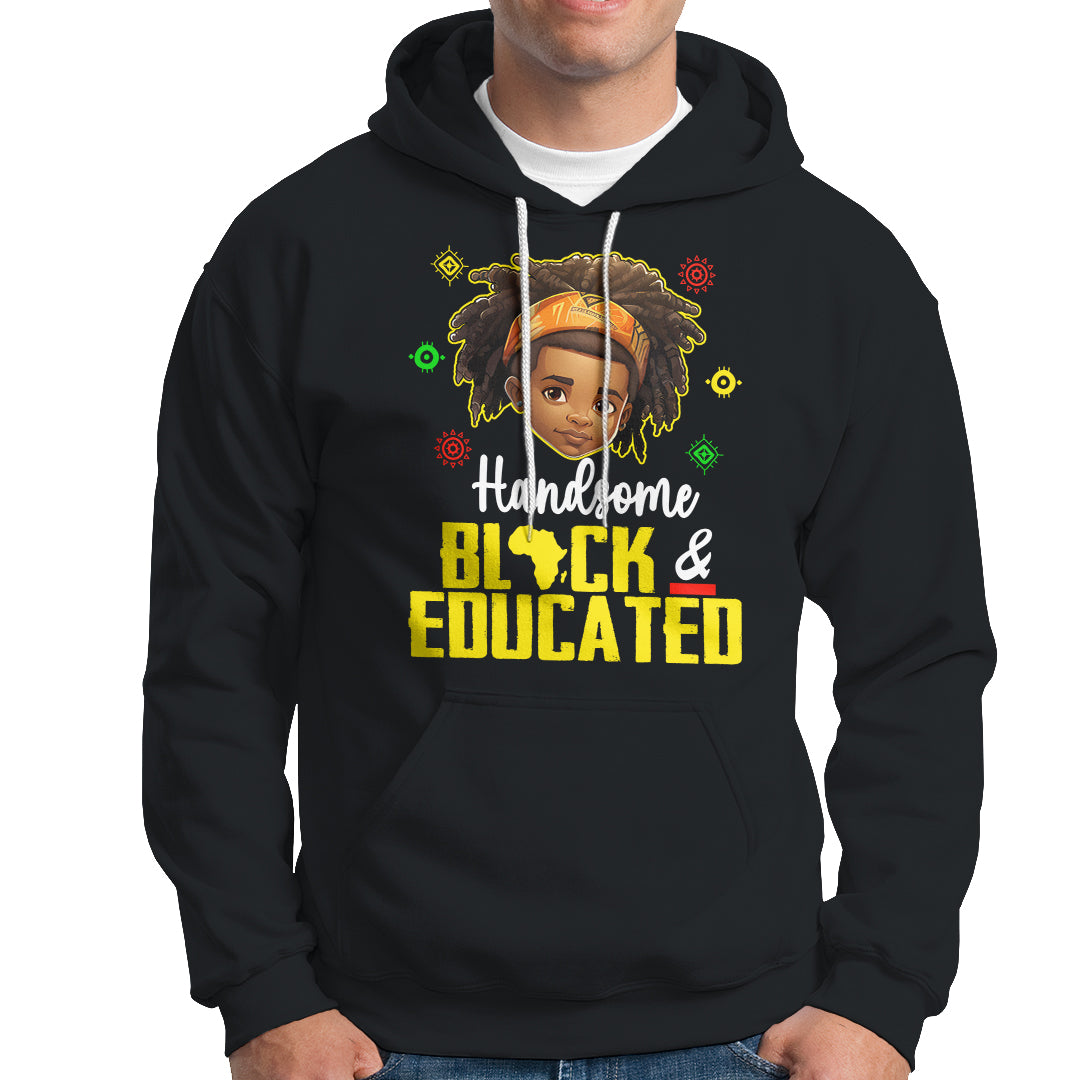 Handsome Black And Educated I Am The Strong African King Boy Hoodie - Wonder Print Shop