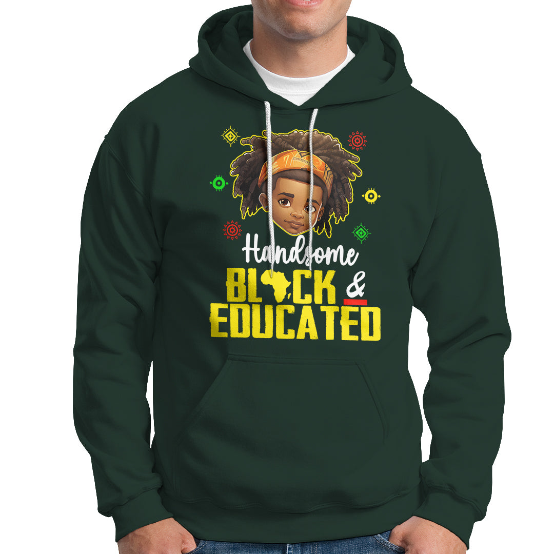 Handsome Black And Educated I Am The Strong African King Boy Hoodie - Wonder Print Shop