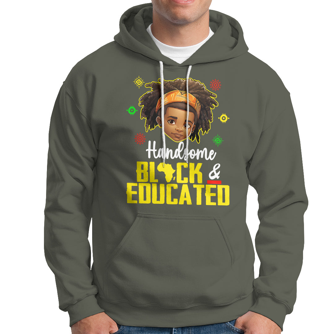 Handsome Black And Educated I Am The Strong African King Boy Hoodie - Wonder Print Shop