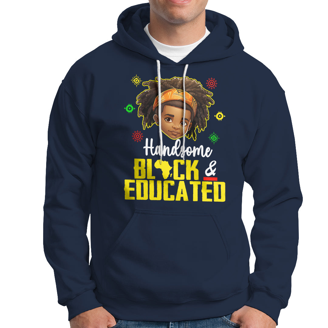 Handsome Black And Educated I Am The Strong African King Boy Hoodie - Wonder Print Shop