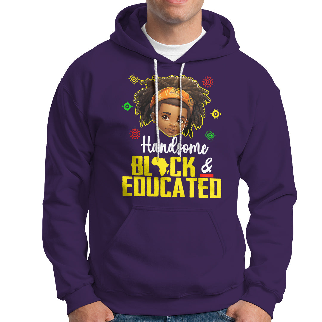 Handsome Black And Educated I Am The Strong African King Boy Hoodie - Wonder Print Shop