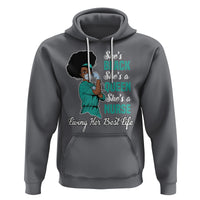 She's Black She's A Queen She's A Nurse Living Her Best Life Hoodie - Wonder Print Shop