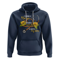 I Became A Nurse Because Your Life Is Worth My Time Sunflower Butterfly Hoodie - Wonder Print Shop