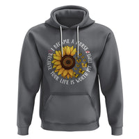 I Became A Nurse Because Your Life Is Worth My Time Sunflower Butterfly Hoodie - Wonder Print Shop