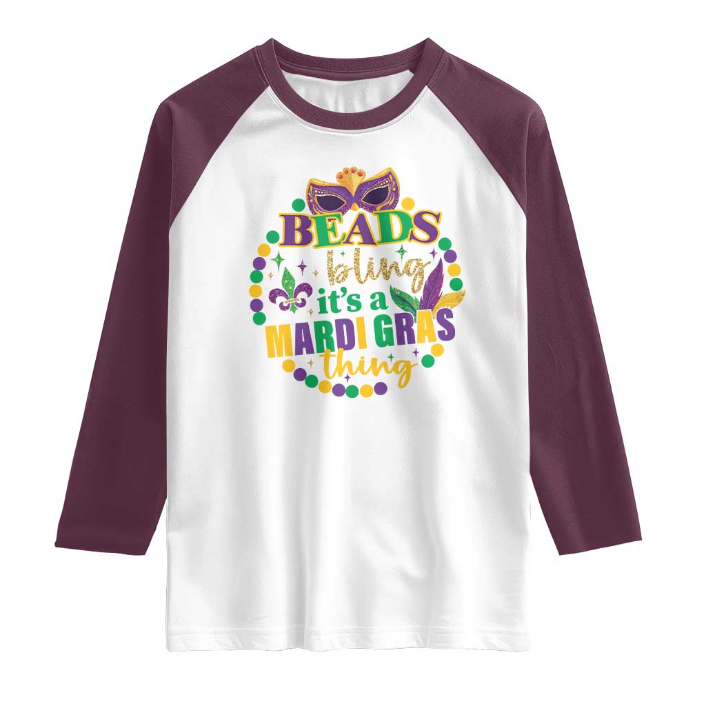 Beads And Bling It's A Mardi Gras Thing Raglan Shirt