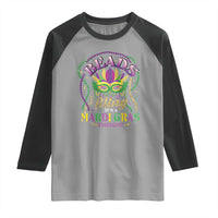 Beads And Bling It's A Mardi Gras Thing New Orleans Raglan Shirt