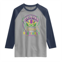 Beads And Bling It's A Mardi Gras Thing New Orleans Raglan Shirt