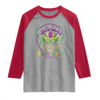 Beads And Bling It's A Mardi Gras Thing New Orleans Raglan Shirt