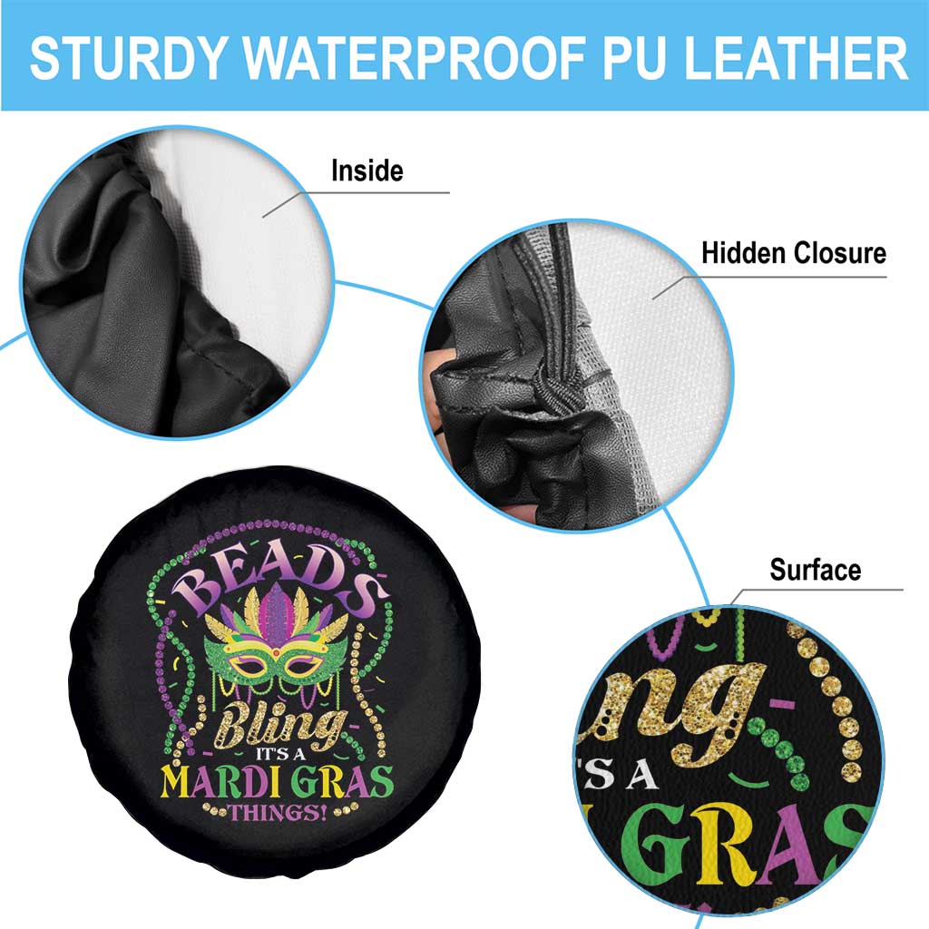 Beads And Bling It's A Mardi Gras Thing New Orleans Spare Tire Cover