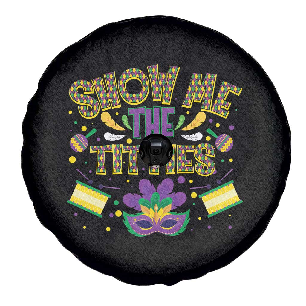 Mardi Gras Spare Tire Cover Show Me The Titties Funny Party