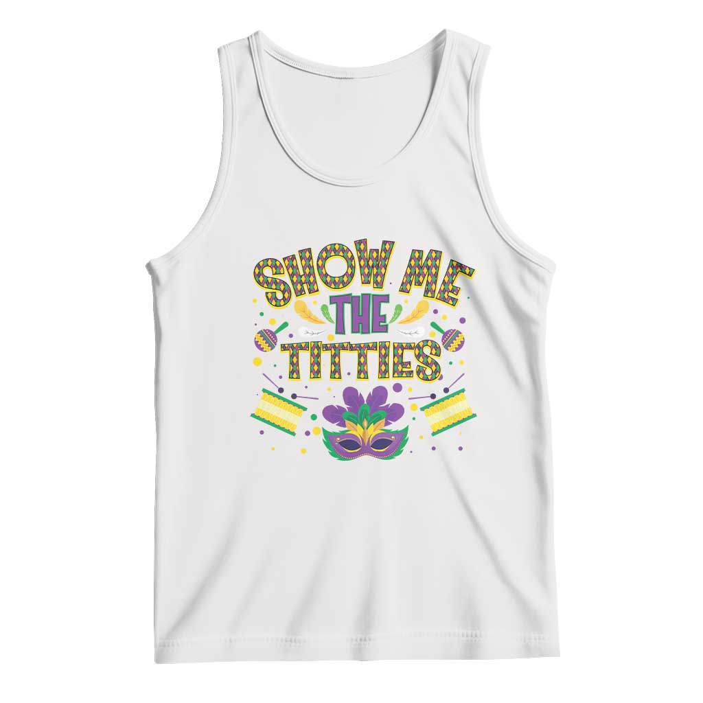 Mardi Gras Tank Top Show Me The Titties Funny Party
