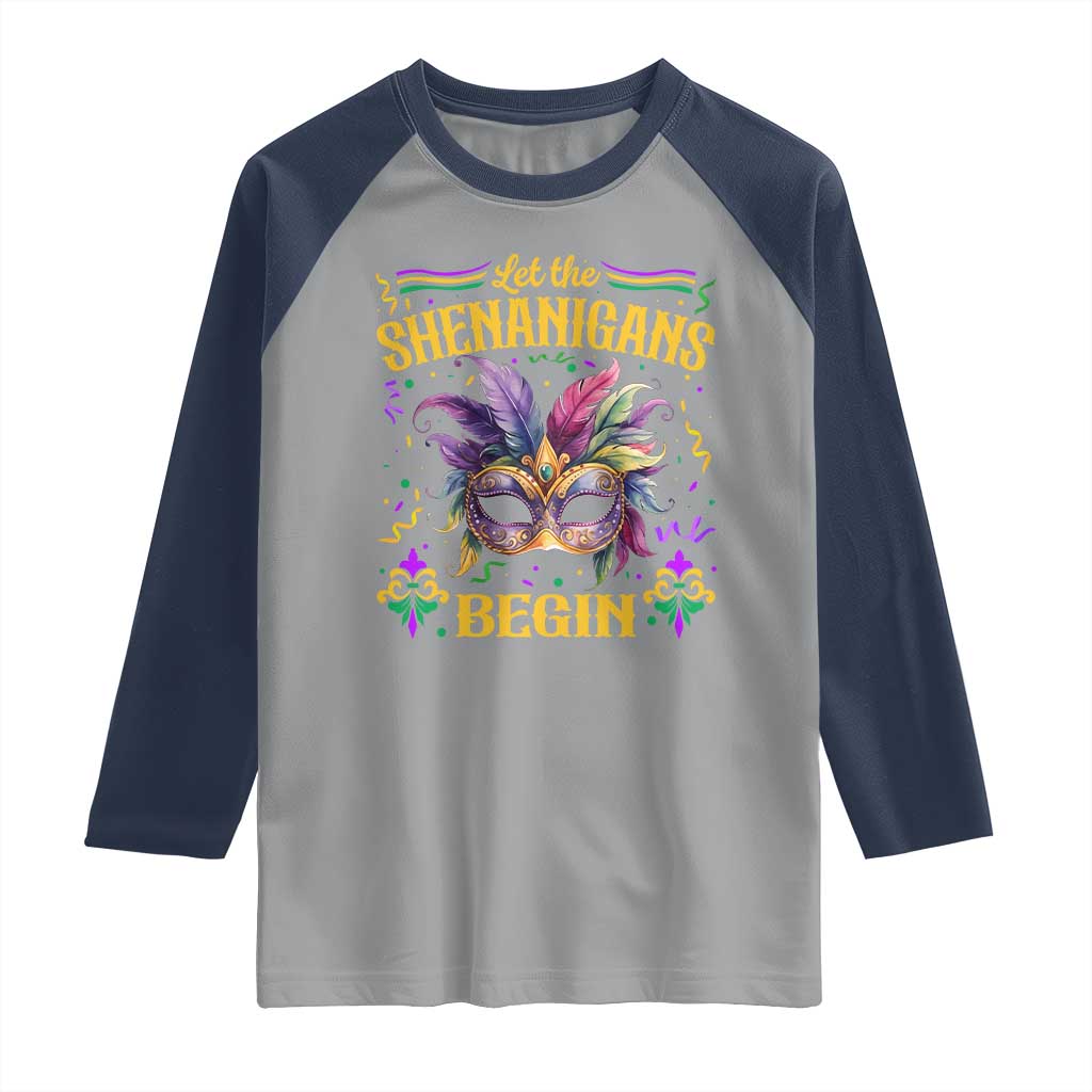 Mardi Gras Raglan Shirt Let The Shenanigans Begin
