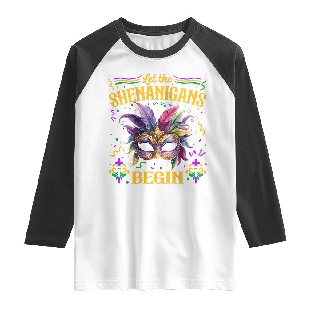 Mardi Gras Raglan Shirt Let The Shenanigans Begin