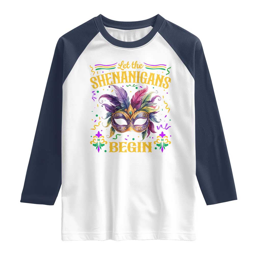 Mardi Gras Raglan Shirt Let The Shenanigans Begin