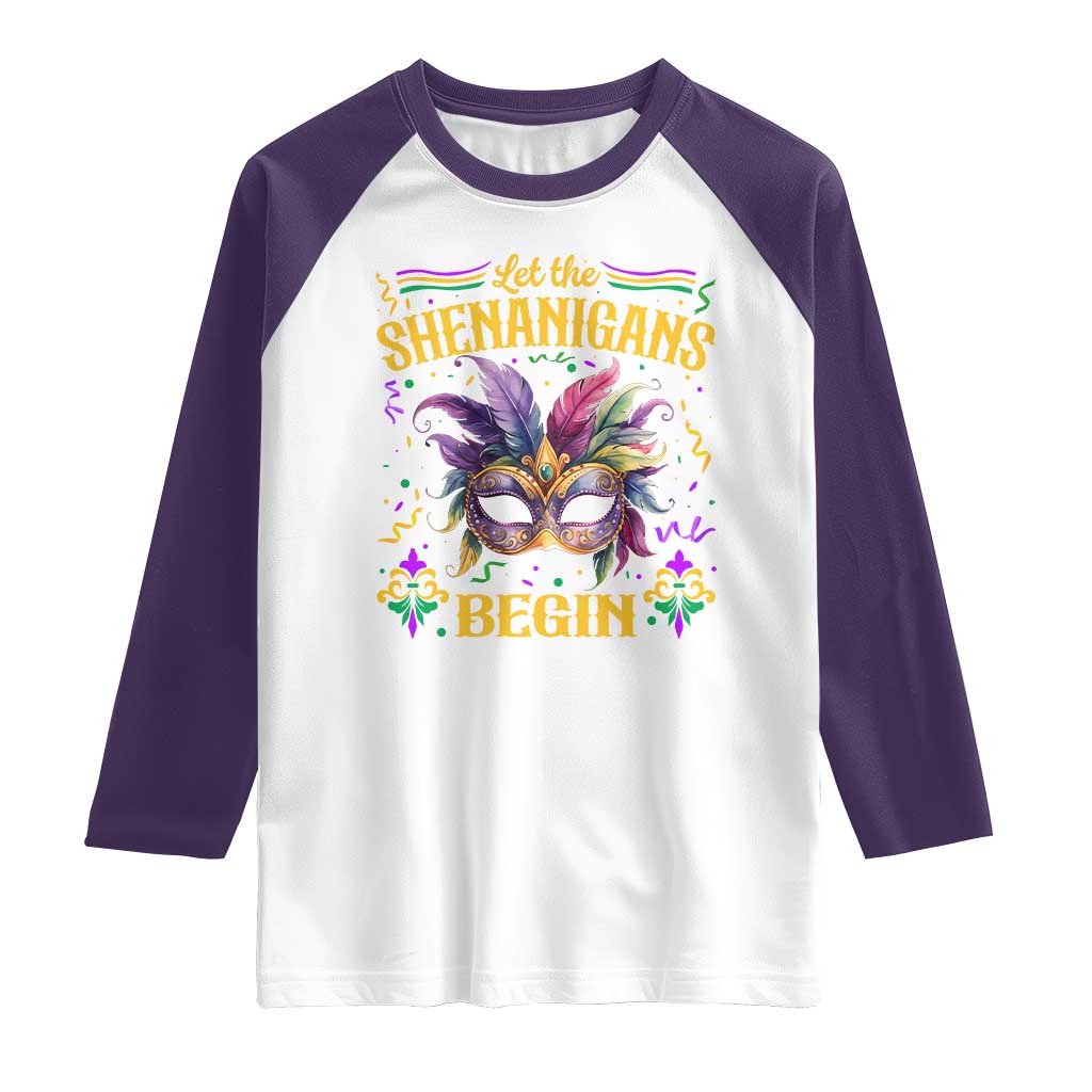 Mardi Gras Raglan Shirt Let The Shenanigans Begin