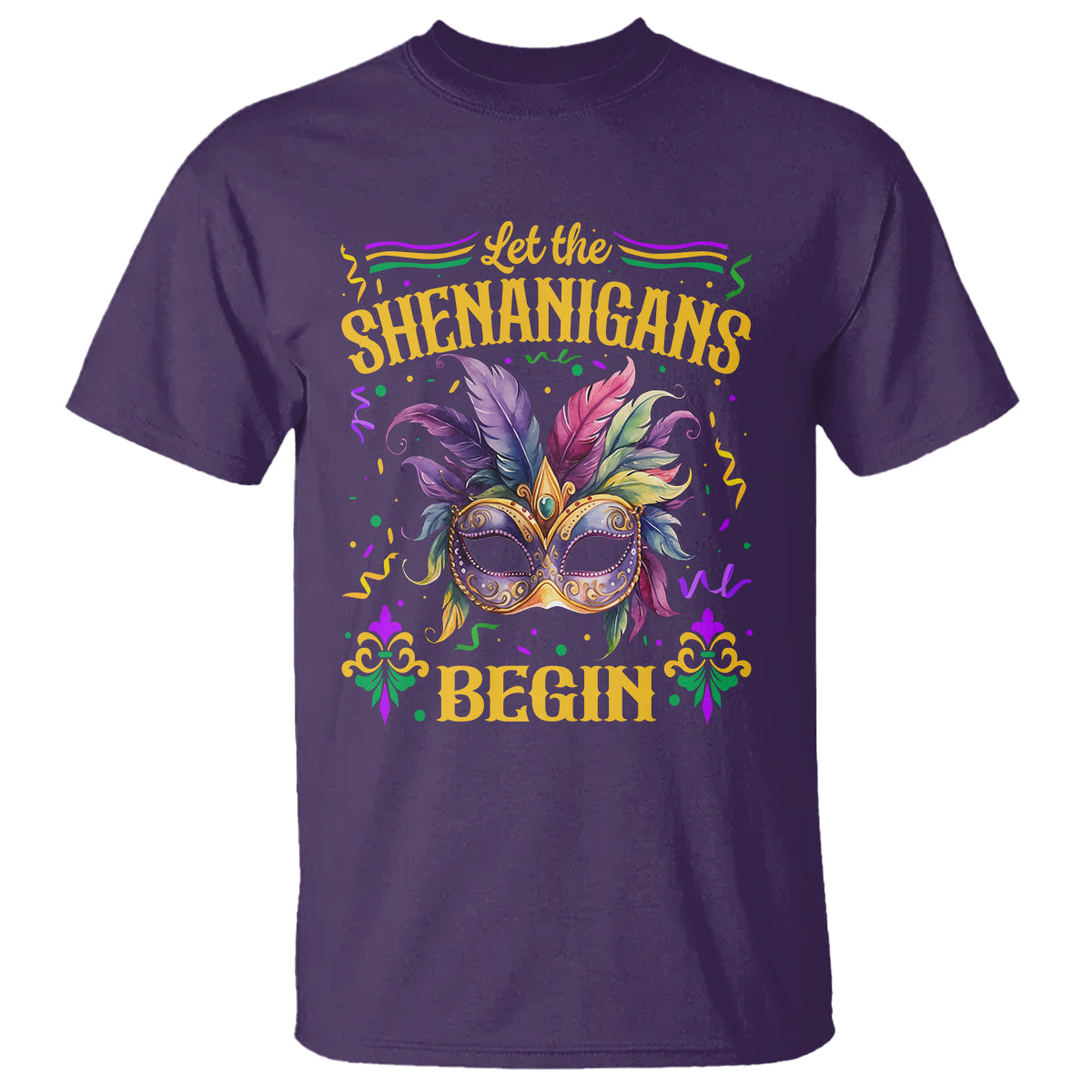 Mardi Gras T Shirt Let The Shenanigans Begin - Wonder Print Shop
