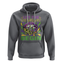 Mardi Gras Hoodie Let The Shenanigans Begin Leopard Lips - Wonder Print Shop