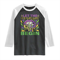 Mardi Gras Raglan Shirt Let The Shenanigans Begin Leopard Lips