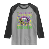 Mardi Gras Raglan Shirt Let The Shenanigans Begin Leopard Lips
