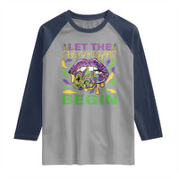 Mardi Gras Raglan Shirt Let The Shenanigans Begin Leopard Lips