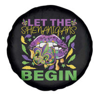 Mardi Gras Spare Tire Cover Let The Shenanigans Begin Leopard Lips